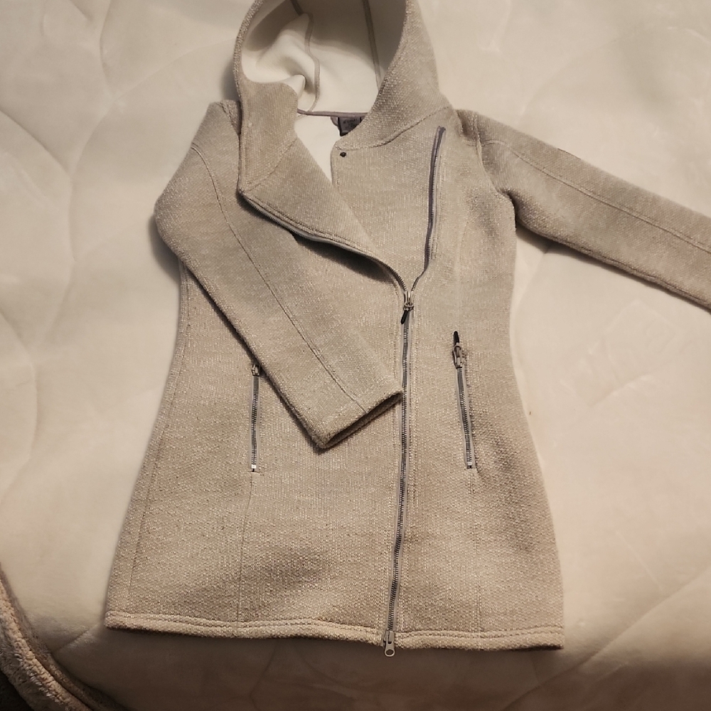 Women's Beige Hooded Jacket